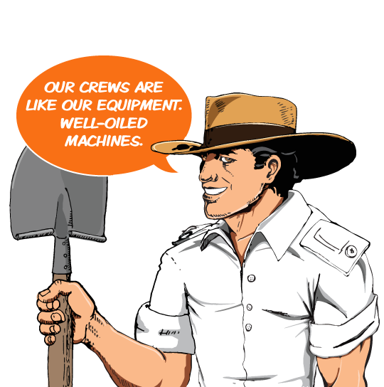 Mainguy landscape team mascot
